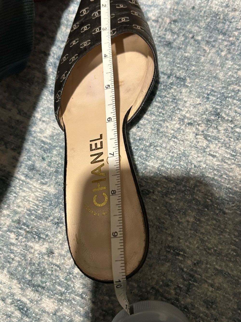 Chanel Black Logo Mules — Women's Slip-On Heels - Picture 8 of 9
